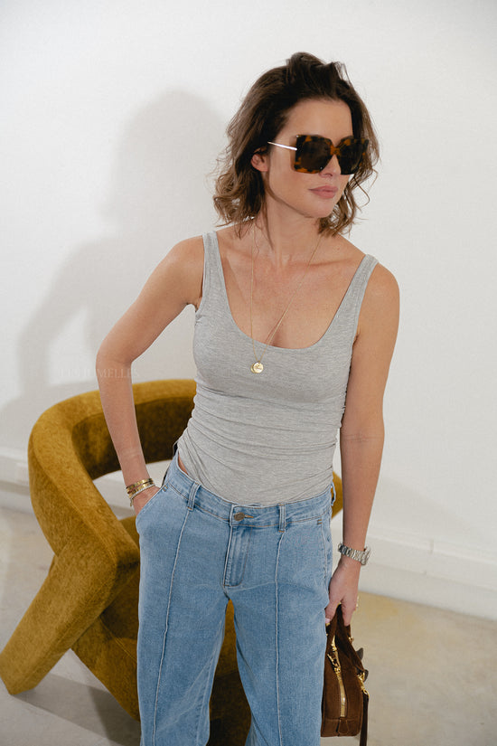 Les Jumelles DizaSW Top Grijs Melange