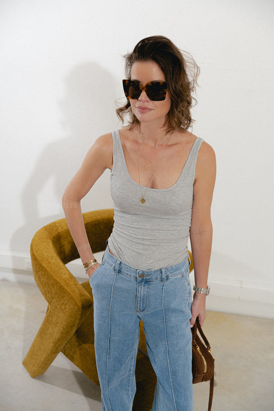 Les Jumelles DizaSW Top Grijs Melange