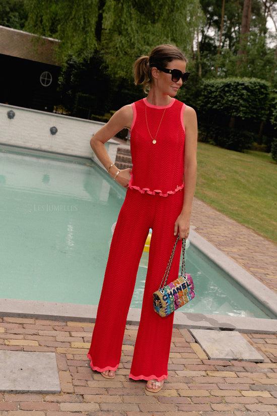 Les Jumelles Donna Top Bitterzoet Rood