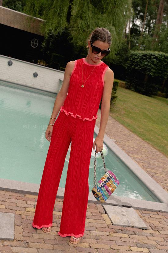 Les Jumelles Donna Top Bitterzoet Rood