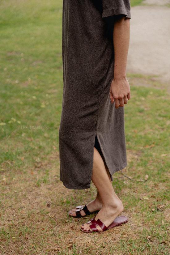 Les Jumelles Dorothee Terry T-shirt Dress Charcoal