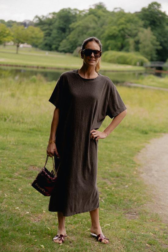 Les Jumelles Dorothee Terry T-shirt Dress Charcoal