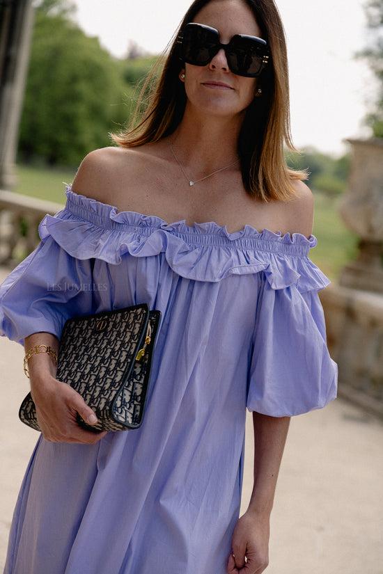 Les Jumelles Eleonore Off-shoulder Maxi-jurk Lila