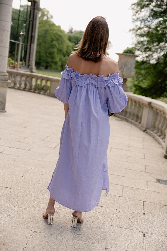 Les Jumelles Eleonore Off-shoulder Maxi-jurk Lila