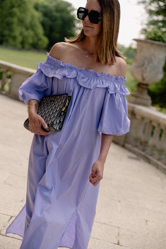 Les Jumelles Eleonore Off-shoulder Maxi-jurk Lila