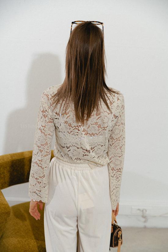 Les Jumelles Elisabeth Kanten Coltrui Beige