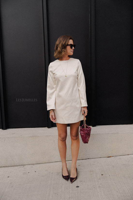 Les Jumelles Elna Mini-jurk Met Strik Vanille