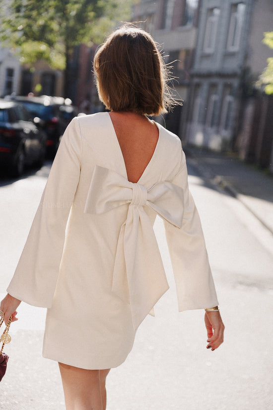 Les Jumelles Elna Mini-jurk Met Strik Vanille