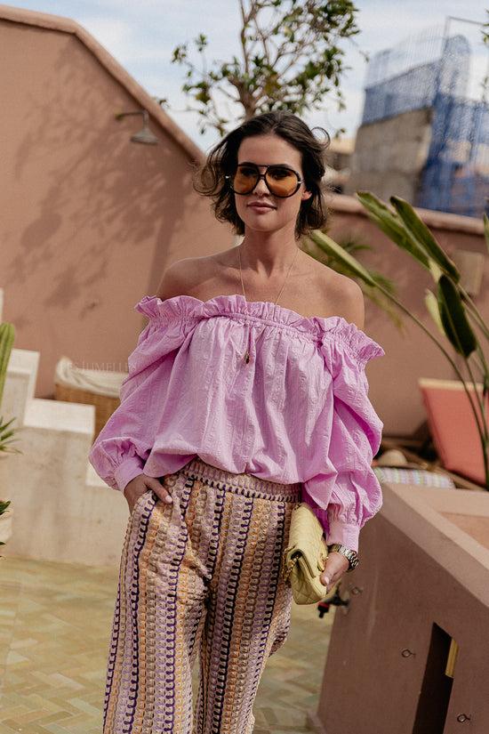 les jumelles Emily blouse fondant roze