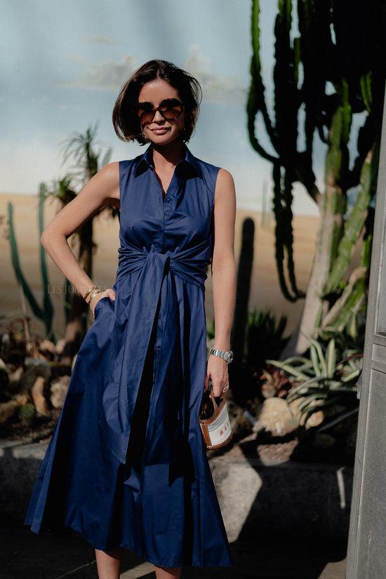 Les Jumelles Eros Long Dress Navy