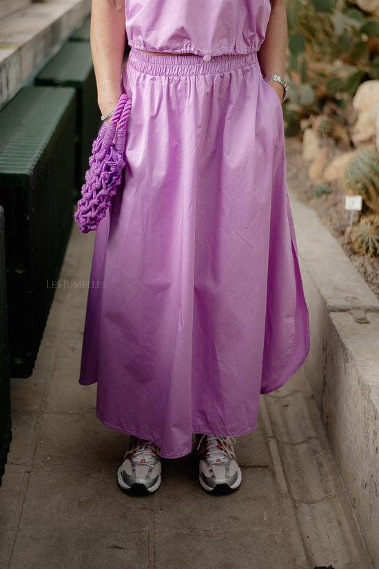 les jumelles Eutopia long skirt violet