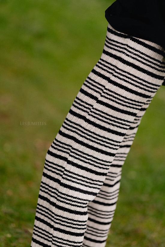 Les Jumelles Finn Trousers Black/cream Stripes