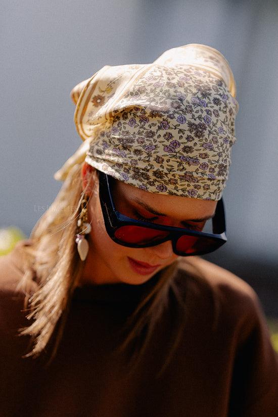 les jumelles Florisima Sia scarf melon yellow