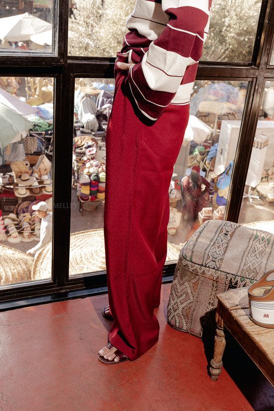 Les Jumelles Frances Pleated Pants Red