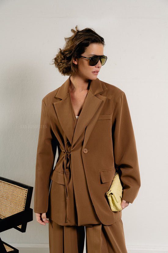 les jumelles Giselle blazer brown