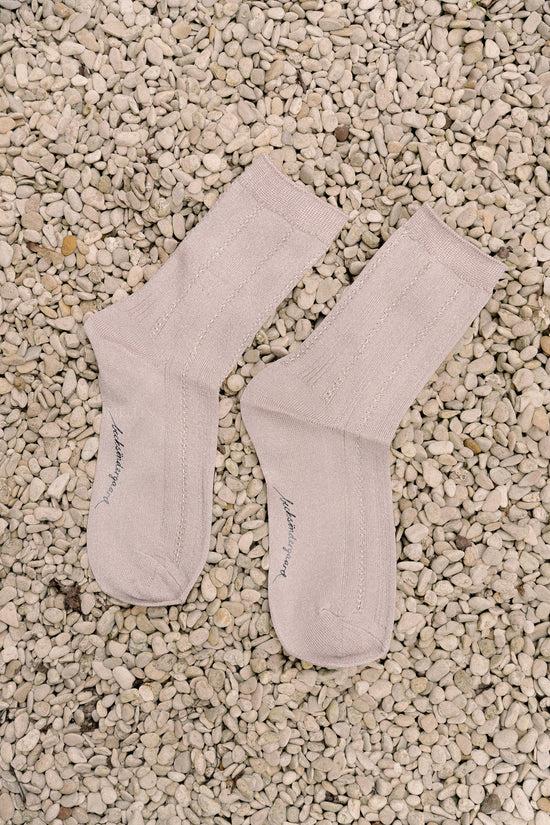 les jumelles Glittersokken nude