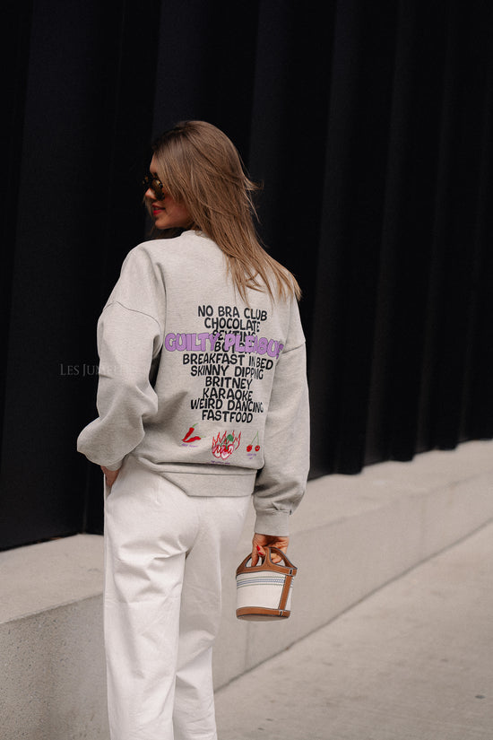 les jumelles Guiltylist sweater grey melange