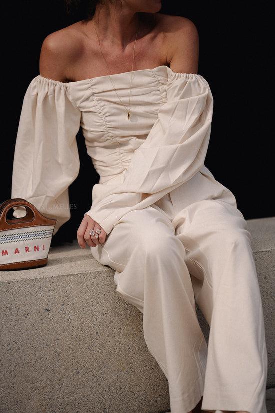 Les Jumelles GZDecia Blouse Offwhite Melange