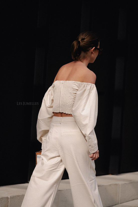 Les Jumelles GZDecia Blouse Offwhite Melange