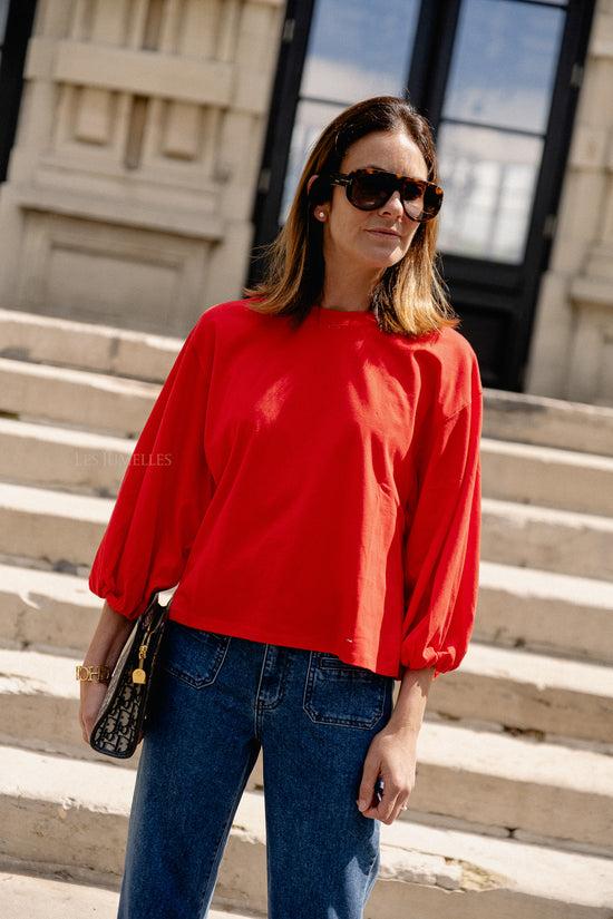 les jumelles Invana T-shirt high risk rood