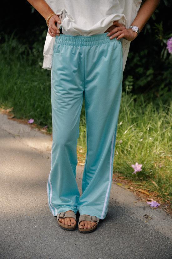 les jumelles Isla trainingsbroek turquoise