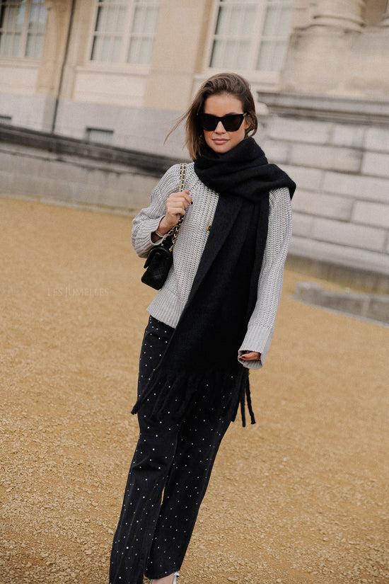 Les Jumelles Isra Sjaal Zwart