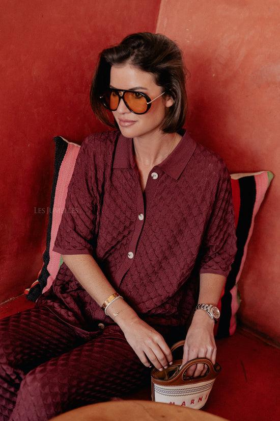 les jumelles James gehaakt shirt bruin