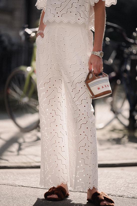 Les Jumelles Jane Trousers White