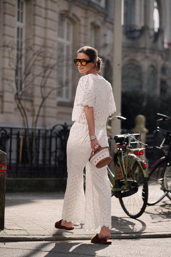 Les Jumelles Jane Trousers White