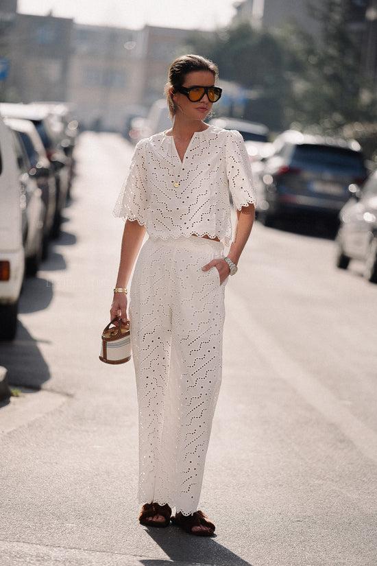 Les Jumelles Jane Trousers White