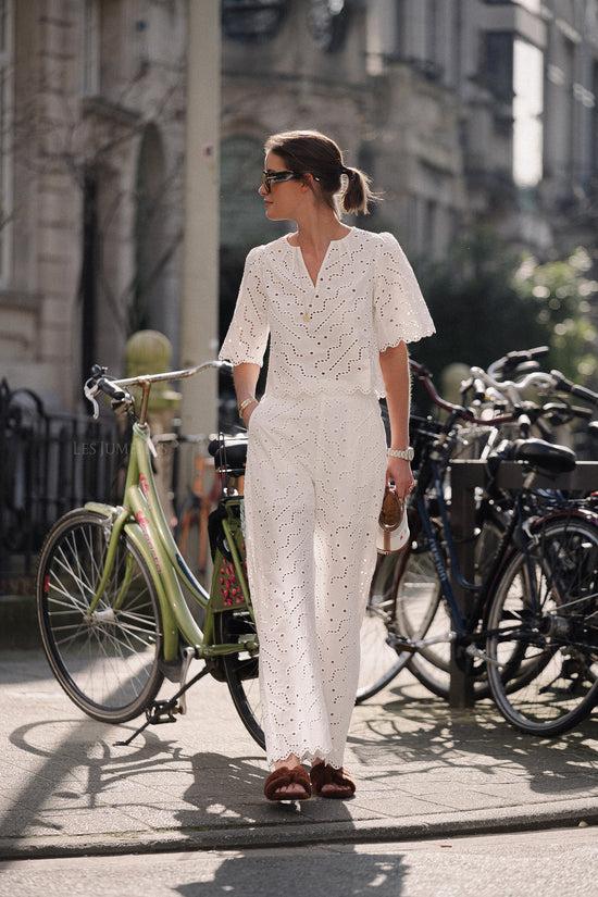 les jumelles Jane trousers white