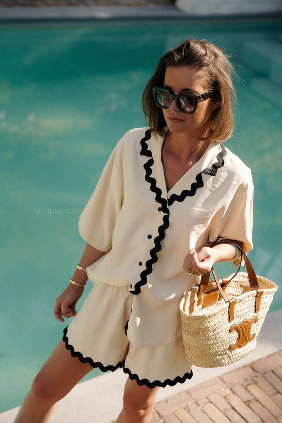 les jumelles Janett shirt gebleekt zand