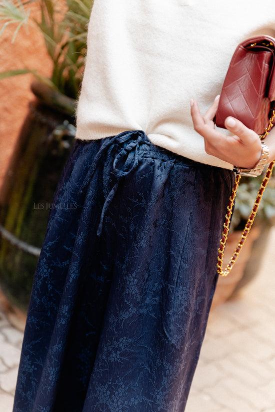Les Jumelles Jill Jacquard Trousers Navy