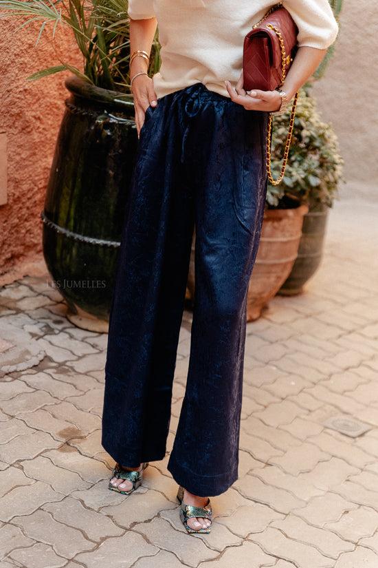 les jumelles Jill jacquard trousers navy
