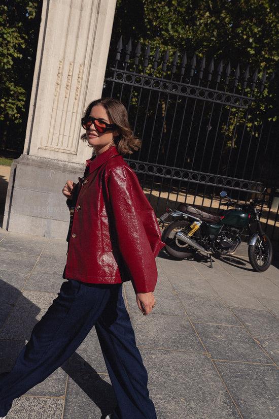 Les Jumelles Jodie PU-jas Rood