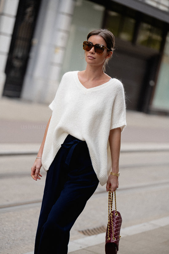 Les Jumelles John Belted Plain Pants Night Sky