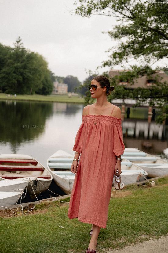 Les Jumelles Judith Off Shoulder Jurk Peperosa