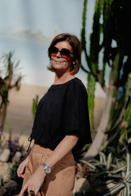 Les Jumelles Kaliopi Crop Top Black