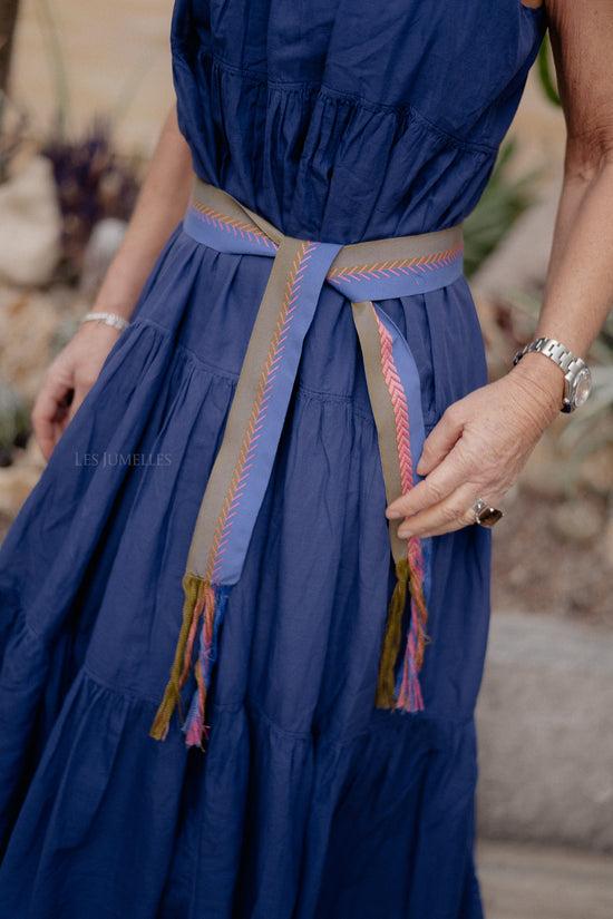 Les Jumelles Lack Long Dress Blue/violet