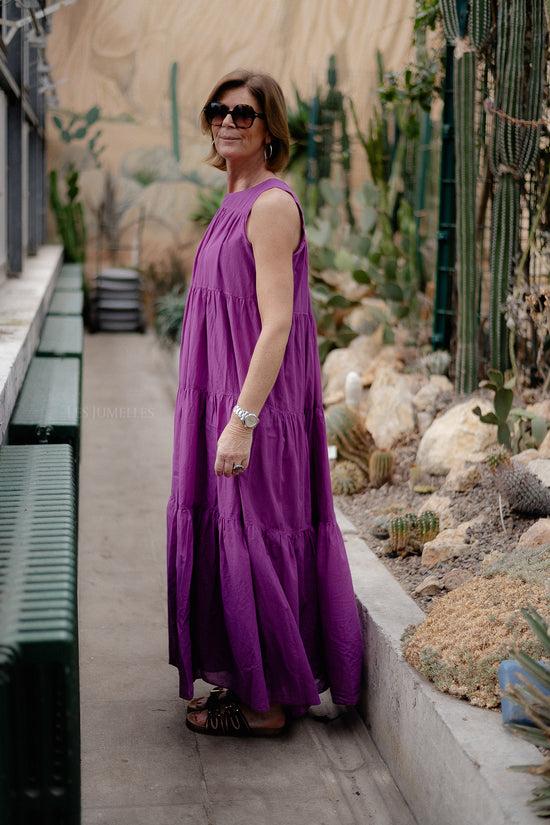 Les Jumelles Lack Long Dress Magenta