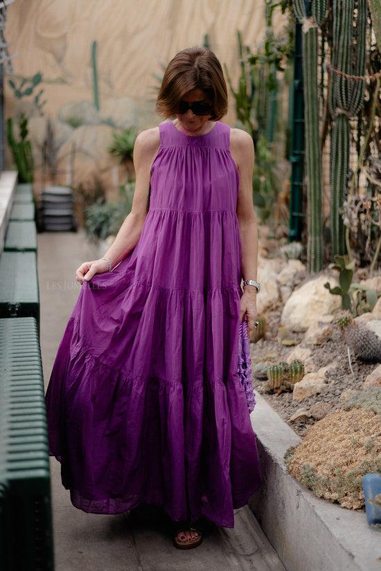 Les Jumelles Lack Long Dress Magenta