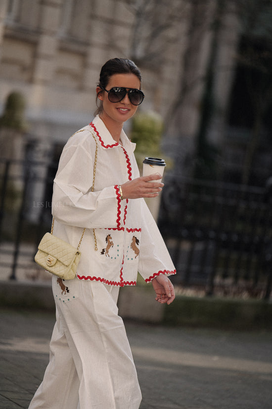 les jumelles Laurence blouse off white