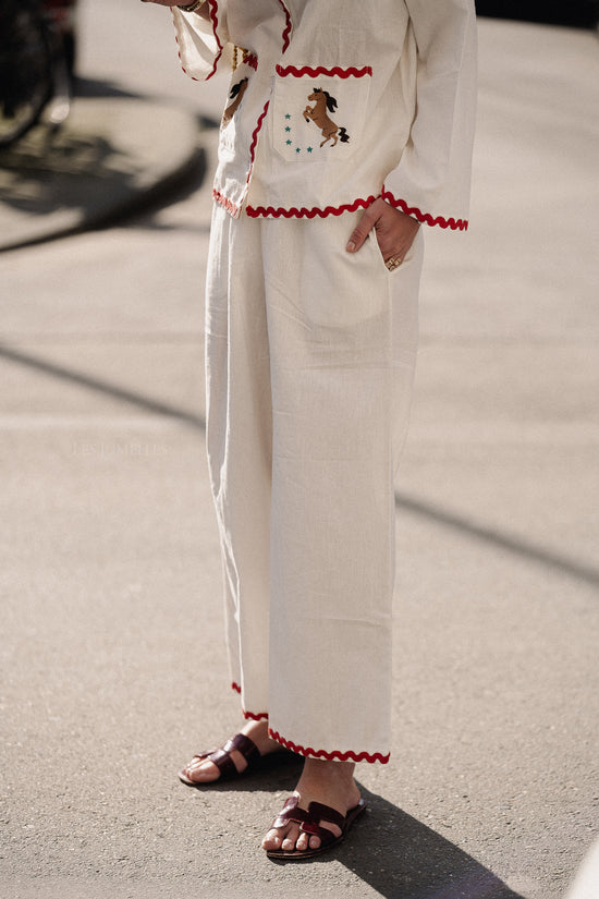 les jumelles Laurence pants off white