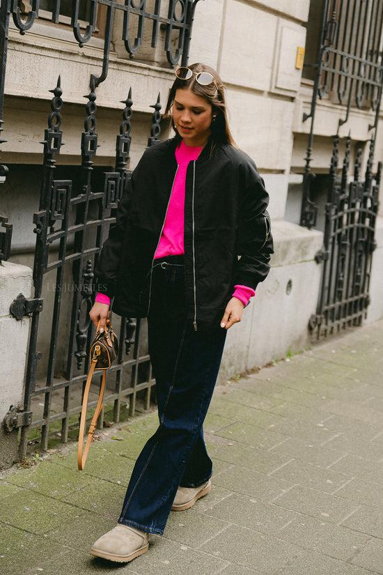 les jumelles Leah bomberjack zwart