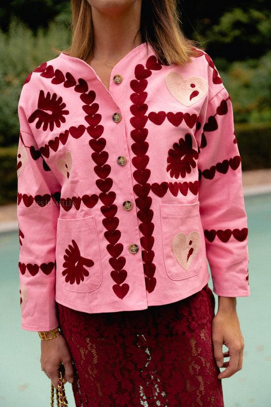 Les Jumelles Lena Embroidered Vest Pink