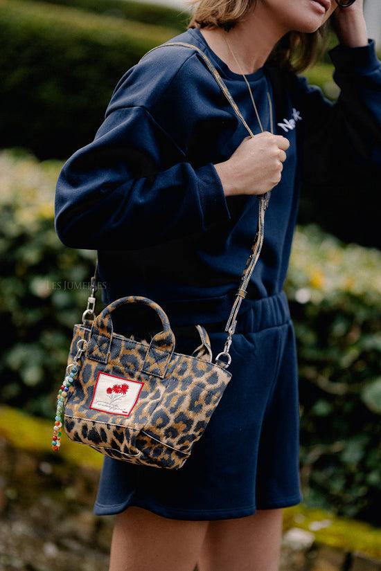 Les Jumelles Leopa Canvas Gabby Bag