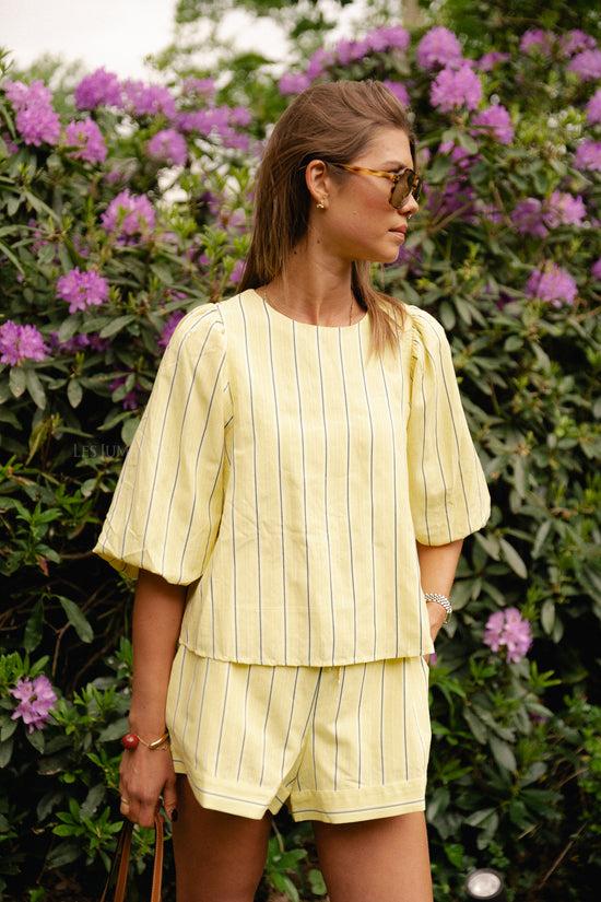 Les Jumelles Levy Longsleeve Gele Streep