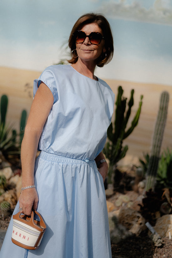 les jumelles Loki blouse light blue