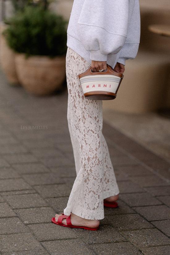 les jumelles Lola kanten broek ecru