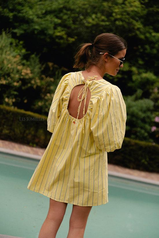 Les Jumelles Loua Jurk Gele Streep
